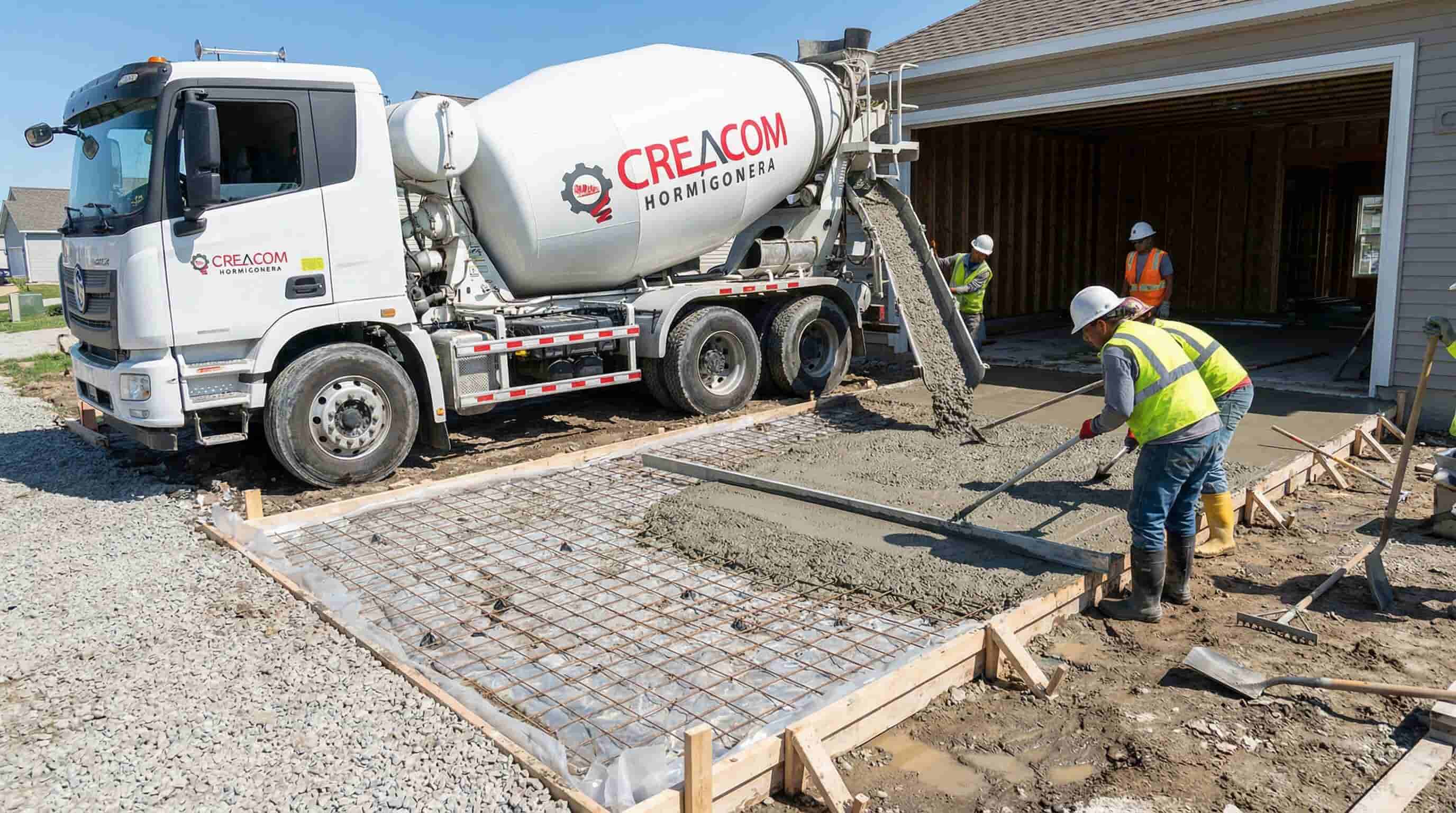 Fundición de losa de techo con concreto H-210 resistente